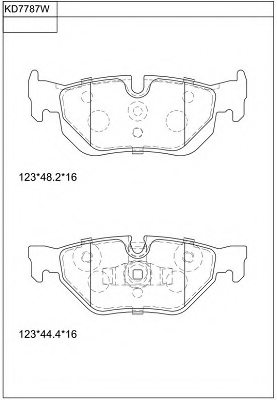 ASIMCO KD7787W Brake Pad Set, disc brake